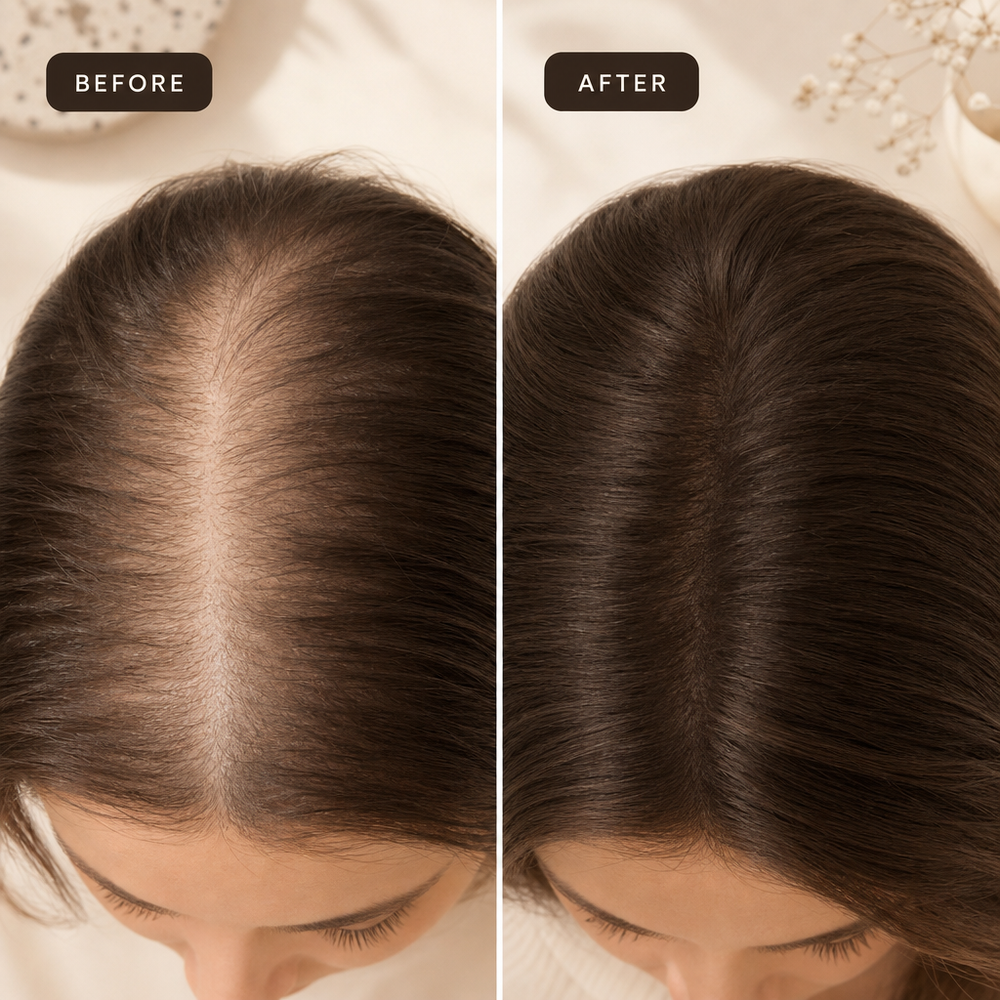 Before and after at the part