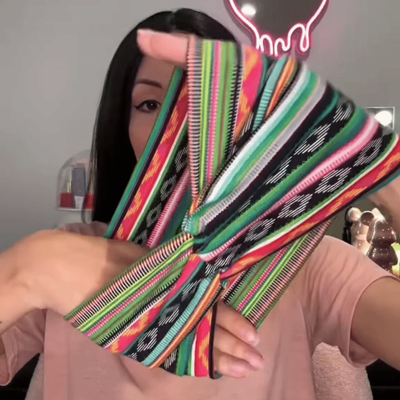 Headband worn casually